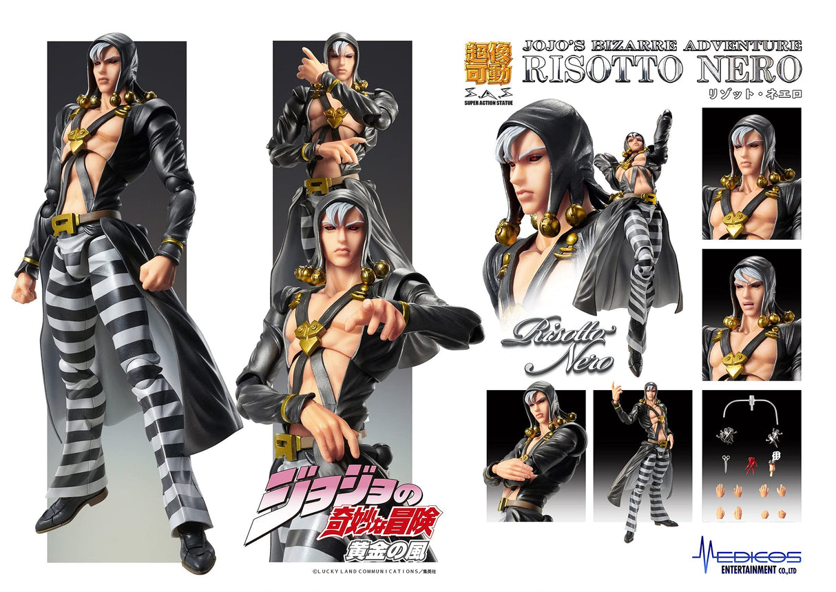 メディコス Merchandising Licence JoJo's Bizarre Adventure Part5 - Figura de Super Action Chozokado (Risotto Nero), 16 cm
