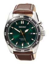 Seiko Reloj Analógico para Hombre de Kinetico con Correa en Cuero SKA791P1