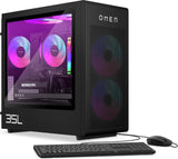 HP Omen GT16-0273ng 35L Gaming Desktop PC, Intel Core i7 i7-14700F, 32GB DDR5-SDRAM SSD de 1 TB, NVIDIA GeForce RTX 4060 Ti, PC Torre, Windows 11 Home, Metal Negro con Marco de Cubierta de Vidrio