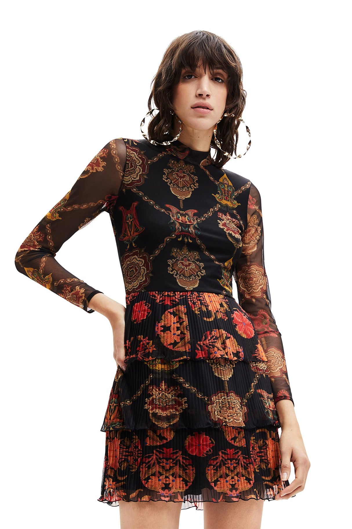 Desigual TS_Daphne, 2000 Black Vestido Informal, Negro, M Mujeres