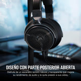 Corsair VIRTUOSO PRO Auriculares con Cable para Juegos Multiplataforma de Espalda Abierta - Micrófono Desmontable - Controladores Grafeno - PC, Mac, PS5, PS4, Xbox, Nintendo Switch, Móvil - Carbono