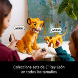 LEGO | Disney El Rey León: Simba Joven Maqueta para Adultos, Regalo para Mujeres y Hombres, Figura de Animal Coleccionable, Actividad Creativa, Decoración para el Hogar y Oficina 43247