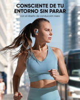Soundcore by Anker AeroFit Pro Auriculares Bluetooth Inalámbricos de Conducción de Aire, Muy Cómodos, Ergonómicos, Ajuste Seguro, Sonido Rico con LDAC, Bluetooth 5.3, IPX5, 46H, Control con App
