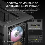 CORSAIR Frame 4000D RS ARGB Caja Modular ATX Mid–Tower para PC – Alto Flujo de Aire, 3 Ventiladores RS ARGB preinstalados, ASUS BTF, MSI Project Zero, Gigabyte Project Stealth – Negro