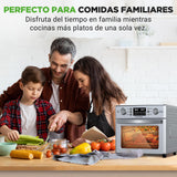 Nutrichef freidora aire, Air fryer, 26L, Horno, Electrico, 10 funciones automaticas, Incluye Bandeja recolectora, canasta para freír y rejilla para hornear