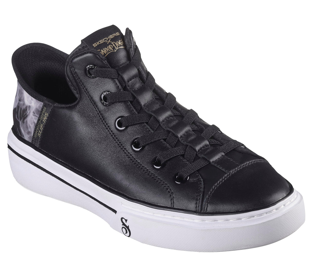 Skechers - Sneakers de Hombre Snoop Dogg One-OG sin Cordones, Negro/Blanco, 42.5 EU