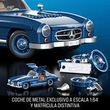 Mattel Brick Shop Hot Wheels Premium Series , juego de construcción Mercedes-Benz 300 SL. 1600 piezas, detalles realistas y piezas metálicas, para adultos coleccionistas, HWW25
