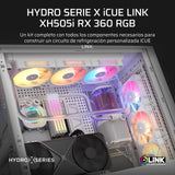 Corsair iCUE Link XH505i RX360 RGB Kit de Refrigeración Personalizada – Bloque de Refrigeración Liquida XC7 Elite, Bomba y Depósito XD6 Elite, 3 RX120 RGB, Radiador XR5 de 360 mm, System Hub - Blanco