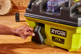 RYOBI RV1811-0 Aspiradora inalámbrica One+ de 18 V en seco y húmedo/aspiradora de Proyecto (Herramienta Desnuda)
