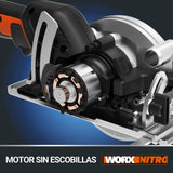 WORX Sierra circular Brushless WORXsaw XL 20V | PowerShare | WX531-1 batería 2Ah | Motor sin escobillas, diseño de cuerpo fino, rápido ajuste de profundidad