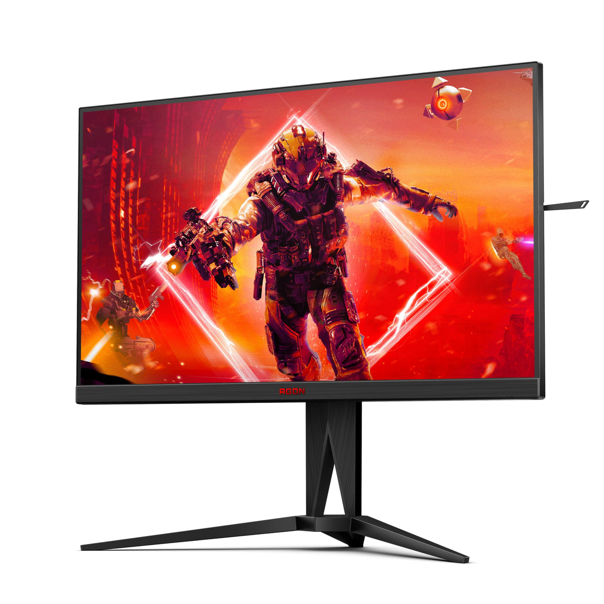 AOC Agon AG325QZN - Monitor QHD de 32 gaming, 0,5 ms MPRT, 240 Hz, FreeSync Premium, HDR 400 (2560 x 1440, HDMI, DisplayPort, USB Hub) Negro/Rojo