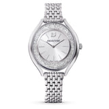 Swarovski Reloj Crystalline Aura, Brazalete de metal, Tono plateado, Acero inoxidable