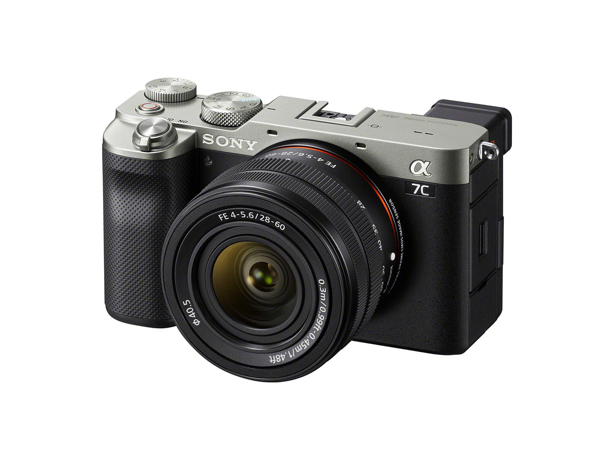 Sony Alpha 7 C - Cámara evil de fotograma completo (compacta y ligera, enfoque automático a tiempo real, 24.2 MP, sistema de estabilización de 5 ejes, batería de gran capacidad, Solo Body) Plata