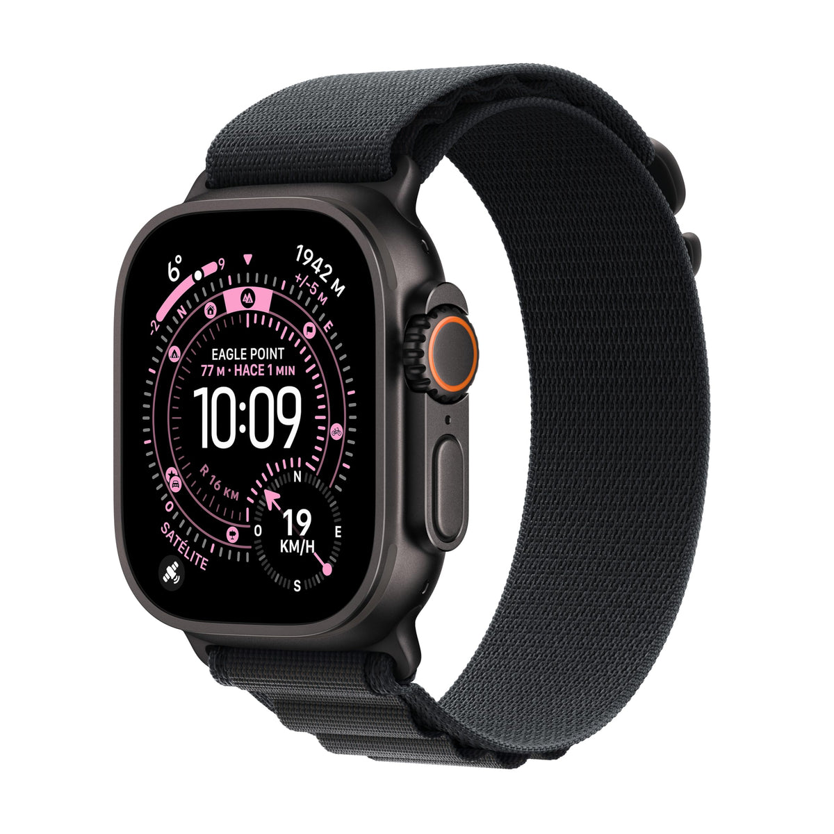 Apple Watch Ultra 3 GPS + Cellular, reloj prémium para running y multideporte con caja de titanio resistente de 49 mm y Correa Loop Alpine negra - Talla M. Monitores avanzados de salud y entreno