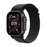 Apple Watch Ultra 3 GPS + Cellular, reloj prémium para running y multideporte con caja de titanio resistente de 49 mm y Correa Loop Alpine negra - Talla M. Monitores avanzados de salud y entreno