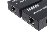 PremiumCord 4K Extensor HDMI a 100 m a Través de Cable de Conexión Cable Cat5e/Cat6, Carcasa Metálica, Estado LED, Compatible con Vídeo 4K UHD, Full HD 1080p 60Hz, HDCP, Negro