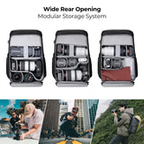 K&F Concept Mochila Cámara Profesional, Bolsa Fotógrafos Cámara Impermeable de Gran Capacidad para Camera Reflex Digital DSLR, Adecuado para viajes al aire libre senderismo fotografía Gris
