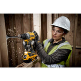 DEWALT DCD800P2T-QW - Taladro atornillador 18V, 2 velocidades, Motor sin escobillas, Portabrocas rápido de 13 mm, Luz LED, Incl. 2 baterías de 5,0 Ah, cargador y caja TSTAK