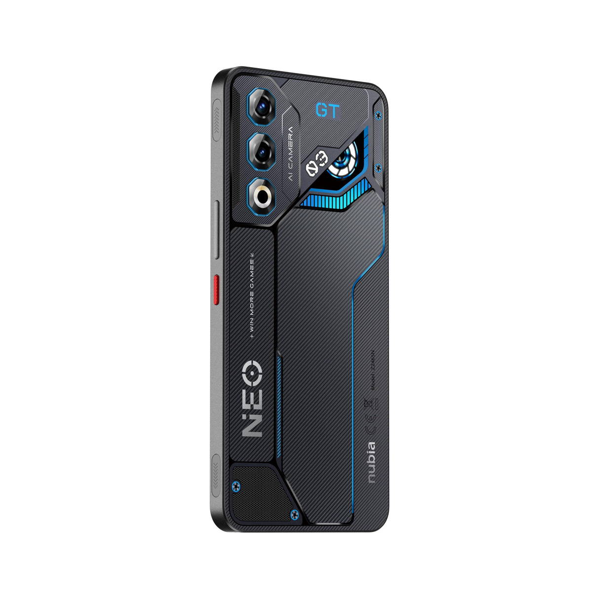 ZTE Nubia Neo 3 GT 5G, Smartphone Gaming con IA, 12GB+256GB, Gatillos Laterales, Luces LED, Pantalla OLED 6,8" 120Hz, Batería 5000mAh, Android 15, Gris