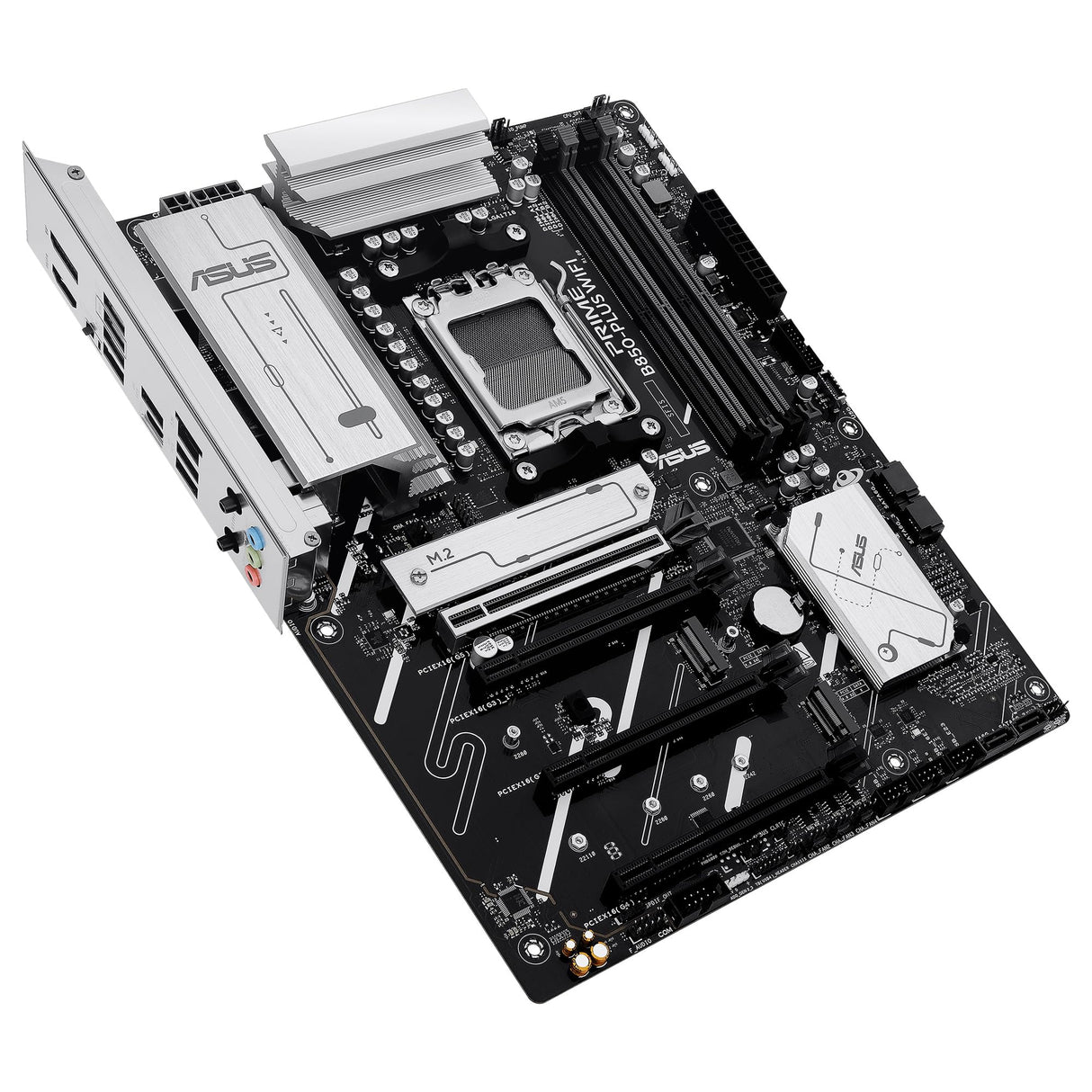 ASUS PRIME B850-PLUS WIFI - Placa base AMD B850 ATX, DDR5, PCIe 5.0 Ready, tres ranuras M.2, Wi-Fi 6E, Realtek 2.5Gb Ethernet, DisplayPort, HDMI, USB 10 Gbps Tipo-A y Tipo-C, BIOS FlashBack, Aura Sync
