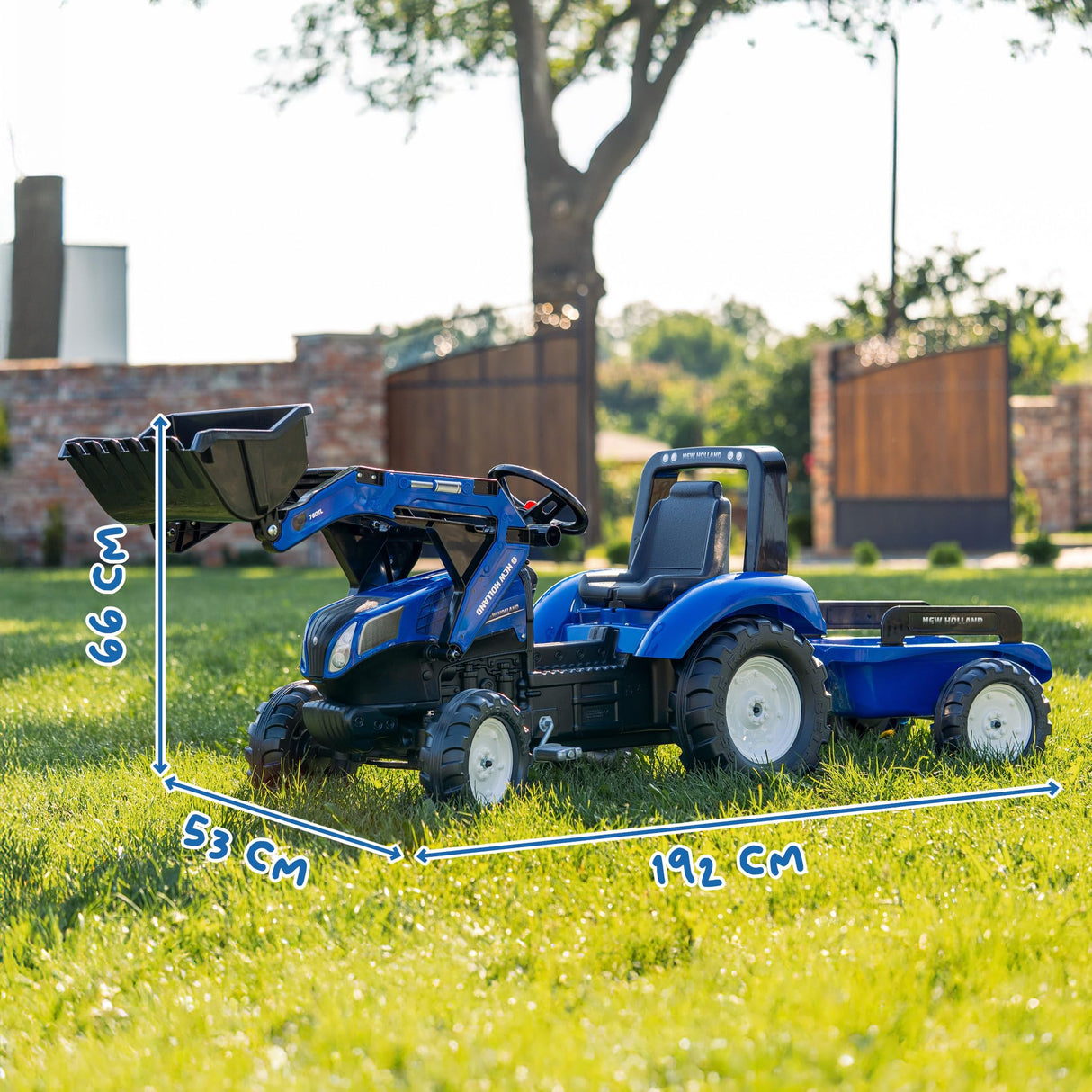 Falk 3090M – Excavadora New Holland T8 + Remolque