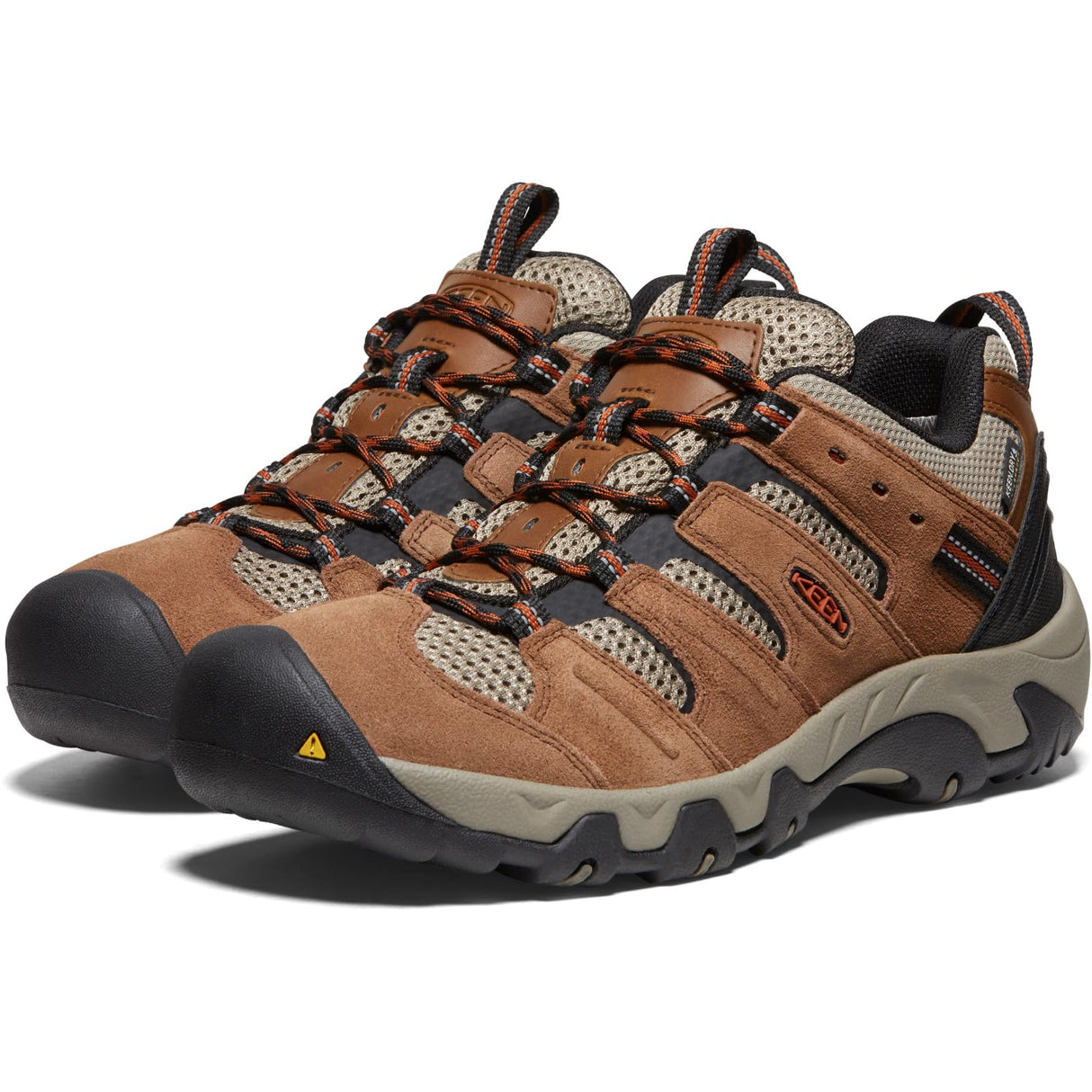KEEN Headout Waterproof, Zapatos para Senderismo Hombre, Bison/Fossil Orange, 42.5 EU