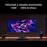 ASUS ROG Strix XG34WCDMS - Monitor Gaming de 34", QD-OLED RGB, BlackShield, 280 Hz, 0,03 ms, G-Sync, Neo Proximity Sensor, VESA DisplayHDR 500 True Black, HDMI 2.1 y USB-C