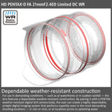 HD PENTAX-D FA 21mmF2.4ED Limited DC WR Negro Lente Prima Ultra Gran Angular [para Usar con Lente réflex Digital de Marco Completo, Barril de Lente de Aluminio mecanizado]