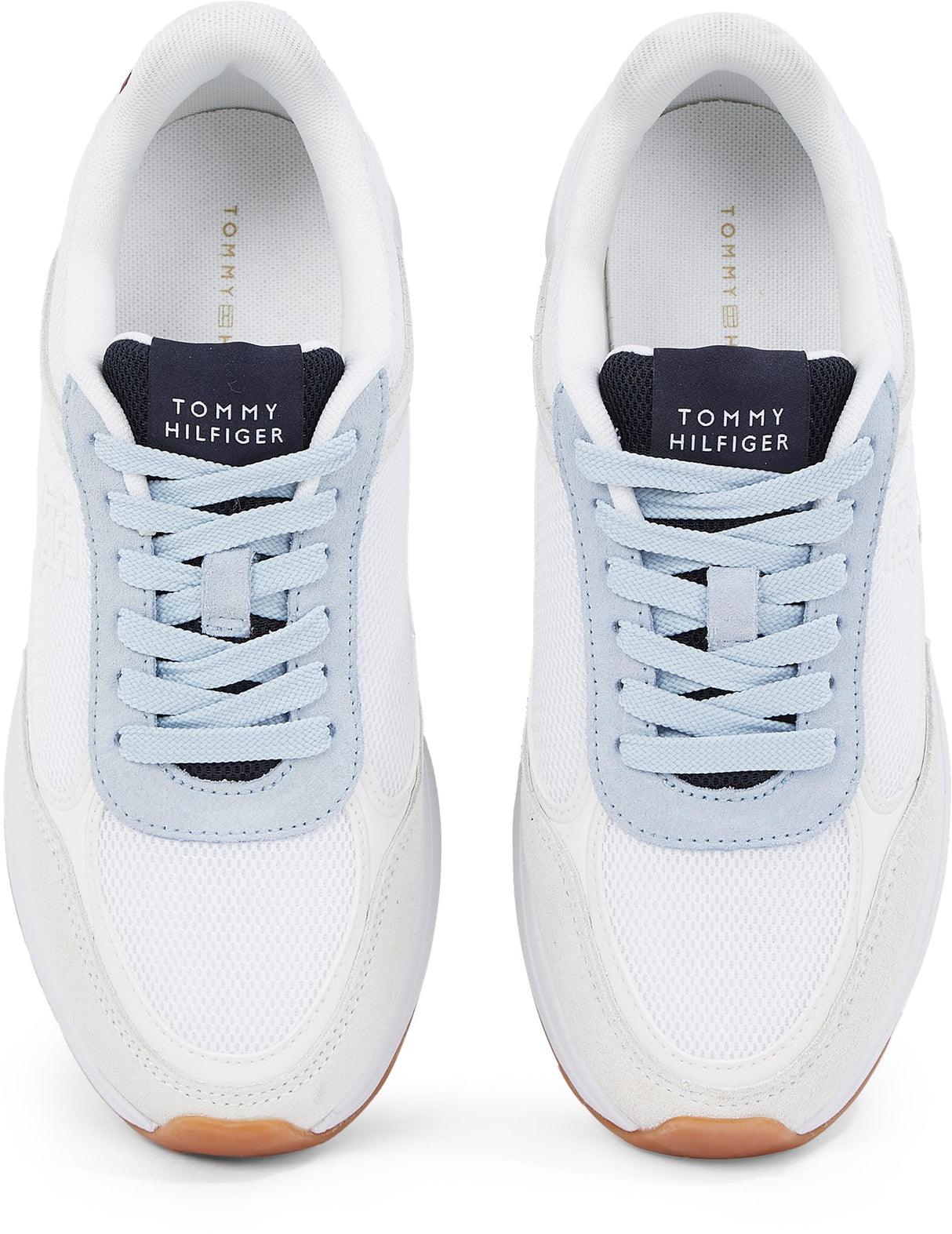 Tommy Hilfiger Runner Sneaker Mujer Casual Fashion Mix Elegante, Blanco (White), 40