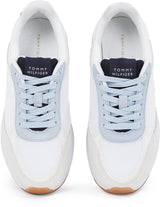 Tommy Hilfiger Runner Sneaker Mujer Casual Fashion Mix Elegante, Blanco (White), 40