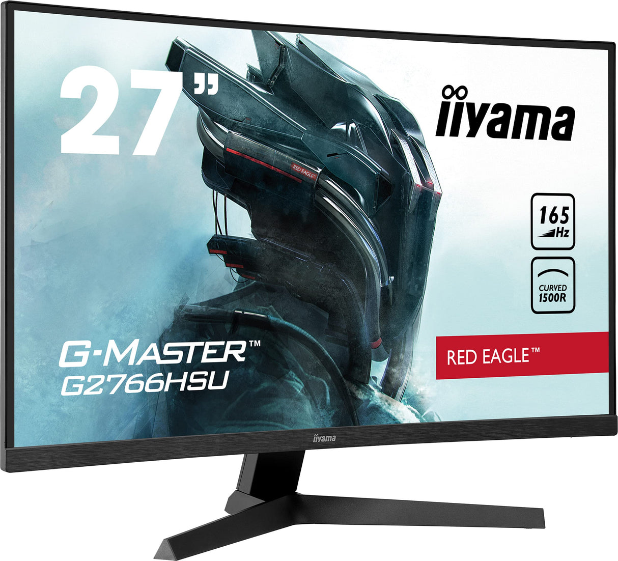 iiyama G2766HSU-B1 27" Panel VA, Curvo Gaming 1500R, G-Master Red Eagle, FreeSync Premium, 1920x1080165Hz, 250cd/m², DisplayPort, 2xHDMI, 1ms MPRT, Altavoces, USB-HUB (2x2.0), Black Tuner