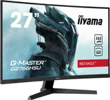 iiyama G2766HSU-B1 27" Panel VA, Curvo Gaming 1500R, G-Master Red Eagle, FreeSync Premium, 1920x1080165Hz, 250cd/m², DisplayPort, 2xHDMI, 1ms MPRT, Altavoces, USB-HUB (2x2.0), Black Tuner