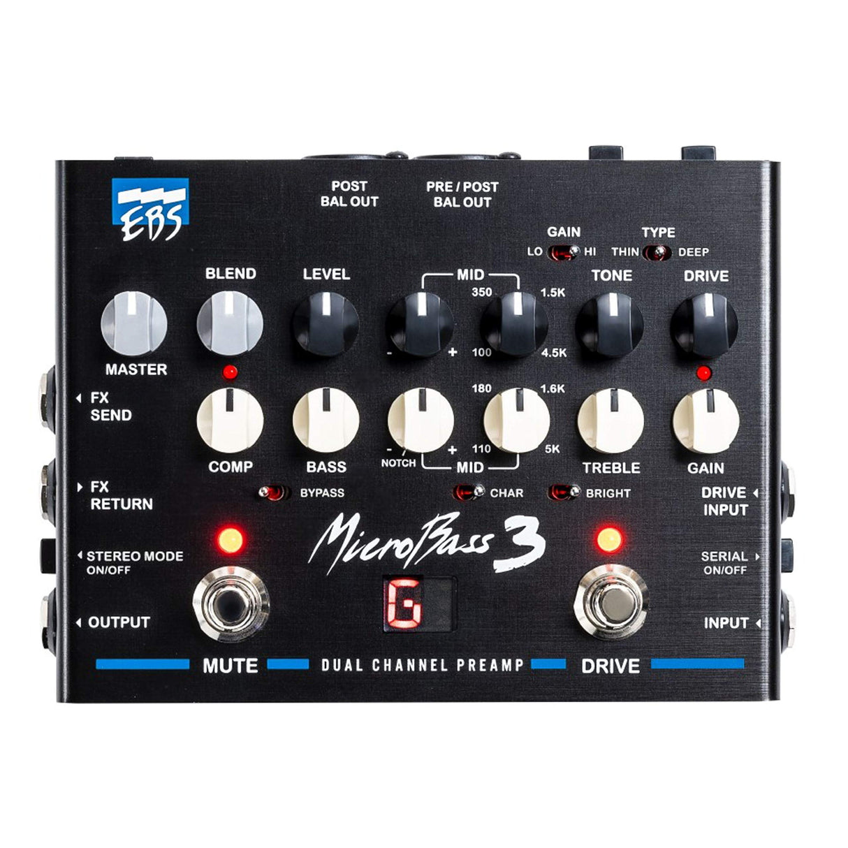 EBS Preamplificador Fuera de borda Profesional Micro Bass 3