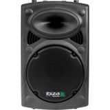 Ibiza - PORT12VHF-BT - Altavoz portátil 12"/700W MAX con 2 micrófonos (VHF), mando a distancia y funda protectora - Bluetooth, USB, SD - Autonomía de 5 a 7h - Speaker Box