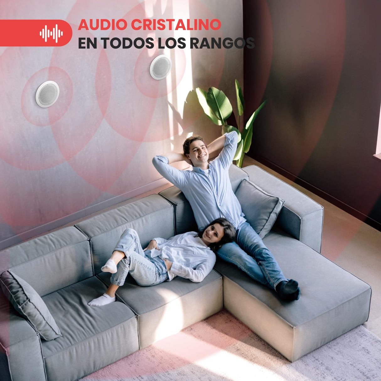 Pyle Altavoces Techo, Pared, 6.5”, 250W, Duales, Estereo, Agudos Ajustables, Rejilla Resistente