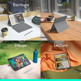 Logitech Combo Touch, iPad Air 11 in (M2 y M3), funda con teclado para iPad Air (5.a generación) - Teclado retroiluminado extraíble con soporte abatible, Disposición QWERTY Español - Gris
