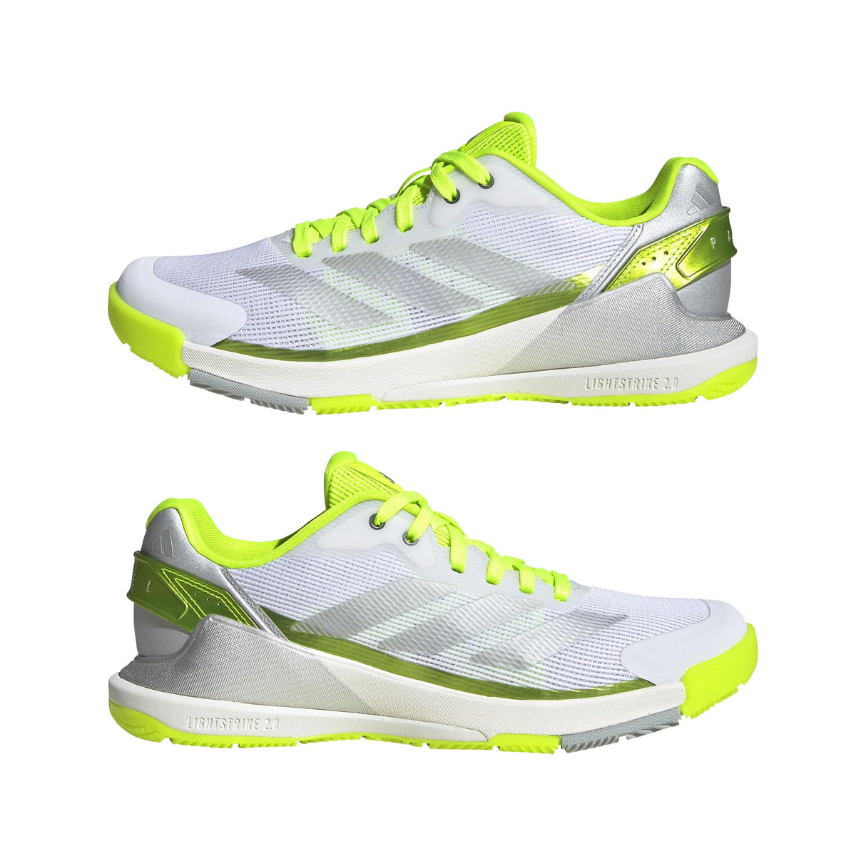 adidas Crazyquick Lightstrike Padel Shoes, Zapatos Mujer, Lucid Lemon/Silver Metallic/Wonder White, 37 1/3 EU