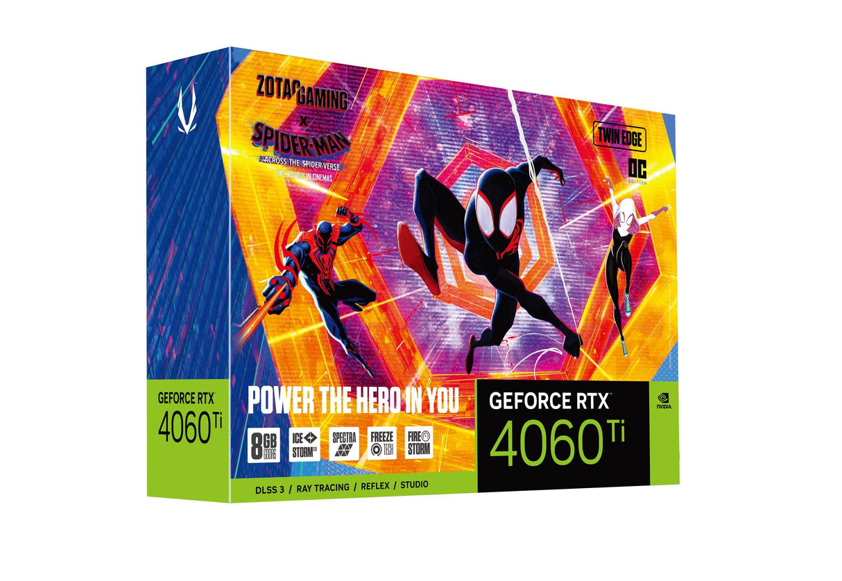 ZOTAC Gaming GeForce RTX 4060 Ti 8GB Twin Edge OC Spider-Man™: Across The Spider-Verse Bundle