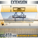 RICOO Soporte TV Pared Giratorio Inclinable Televisión 32-65" (81-165cm) R28 Brazo Universal Televisor LED/LCD/Curvo VESA 200x200-400x400 Negro
