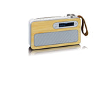 Lenco PDR-040 – Radio portátil DBA+ – Radio FM – con Bluetooth – Batería integrada con 2000 mAh – 3 W RMS – Reloj y Despertador – De bambú auténtico – Blanco
