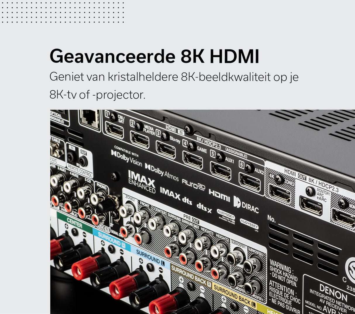 DENON AVC-X3800H Amplificador Hi-Fi Bluetooth/USB/FM