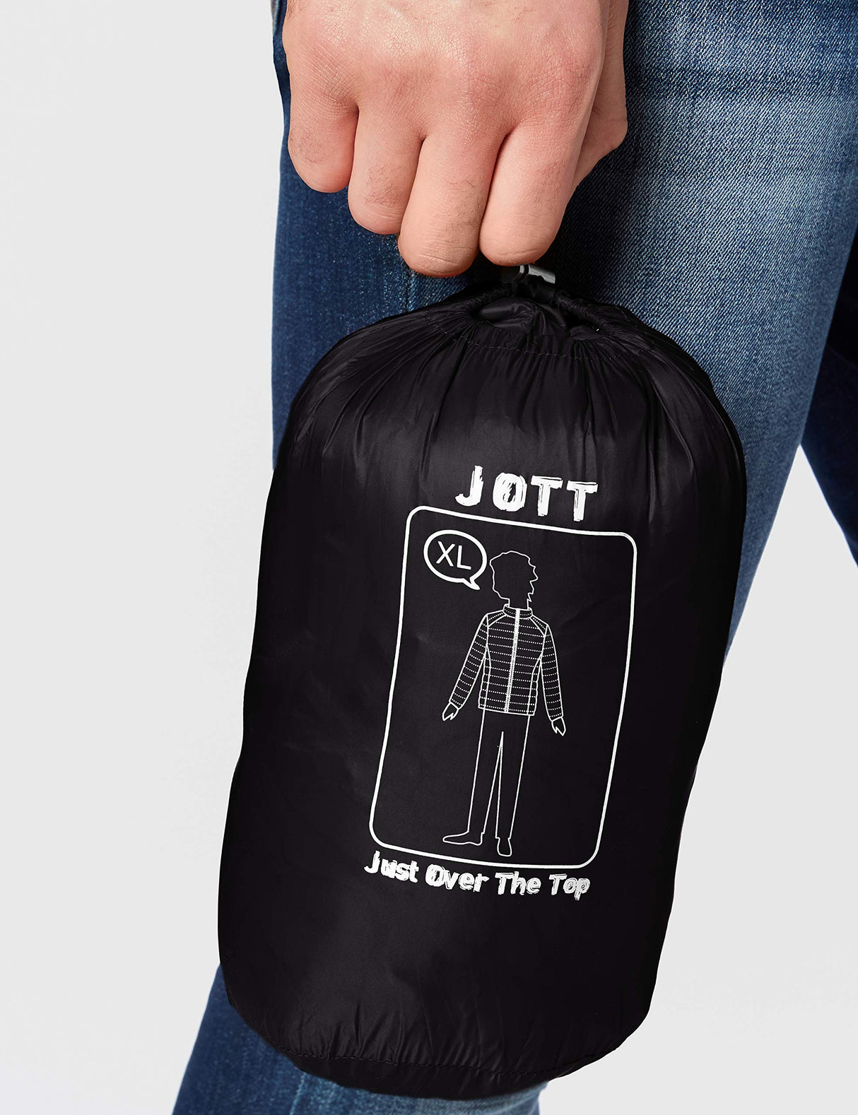 JOTT Down Jacket Mat with Long Sleeve, Noir, M para Hombre