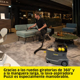 Kärcher Lava-aspiradora Puzzi 8/1, para tapicerías y superficies textiles, depósito: 8 l, caudal de pulverización: 1 l/min, superficie: 12-18 m²/h, peso: 8,6 kg, boquilla para tapicerías