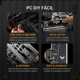 ASUS TUF Gaming B860-PLUS WiFi, Placa Base Intel ATX, 12+1+2+1 80A etapas de alimentación DrMOS, DDR5, PCIe 5.0, 3 Ranuras M.2, Wi-Fi 7, Realtek 2.5Gb Ethernet, DisplayPort, USB Tipo-C 20Gbps