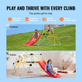 VEVOR- Escalador de cúpula, Color Blue+Yellow, 72 x 96 x 36 in / 183 x 244 x 91.5 cm (8FT Climbing Dome)