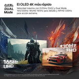 LG 32GX850A-B - Monitor Gaming Ultragear OLED, 32", 4K (3840 x 2160), 165 Hz, 0.03 ms (GTG), Dual Mode, G-Sync Compatible y FreeSync Premium Pro, Inclinación y Altura Ajustable, Morado Grisáceo