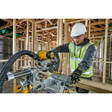 DEWALT Sierra de panel DWS727 de 1650 W (250 mm, con limitador de profundidad de corte, inclinación y ángulo de inglete infinitamente ajustable, pantalla de línea de corte (XPS), incluye hoja de