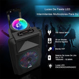 Pyle Sistema de Altavoces, PA, 700W, Bluetooth, microfono, portatil, Recargable, Interiores, Exteriores, función de grabación, micrófono, Luces de Fiesta, Radio USB/SD, Color Negro