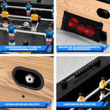 Serenelife Mesa de Hockey de Aire de 38”, Futbolin de 40”, 2 en 1, Giratoria, Ideal para el hogar, Salas de Juego, Arcades, Fiestas y reuniones Familiares