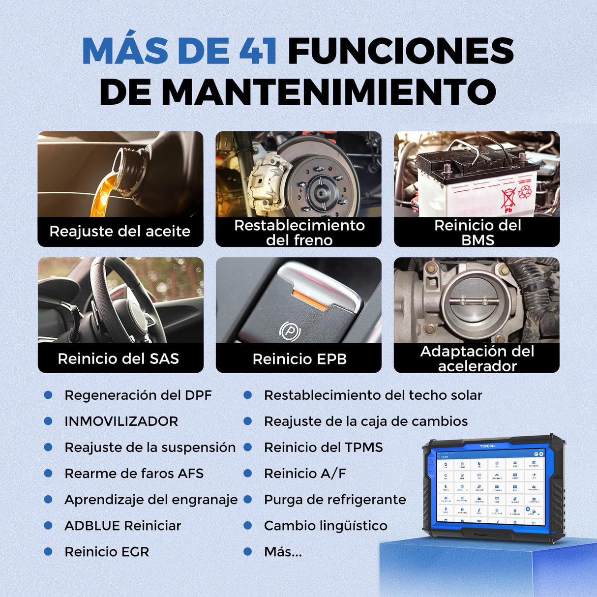 TOPDON Phoenix XLink Herramienta de Diagnóstico de Programación ECU, Escáner de Diagnóstico con Codificación ECU Online/41 Servicio/Control Bidireccional/Guiado V.A.G, Topología, Actualización 2 Años